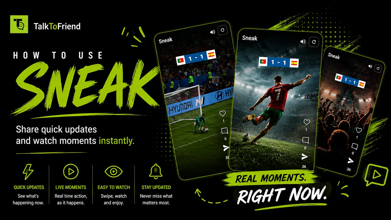 Sneaks on TalkToFriend (T2F): Share Your Creativity in Just 45 Seconds